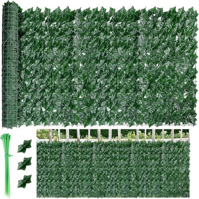 1x6M Sichtschutzhecke Windschutz Efeu Sichtschutz Balkonverkleidung Blätterzaun