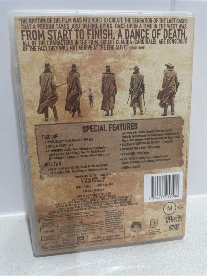 Once Upon A Time In The West 2 Disc Edition (Australia Region 4) DVD – Like New - Image 3 of 3