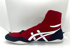 asics Boxing Wrestling Shoes Red and Navy White Line 1083A001 NEW EX-EO TWR900