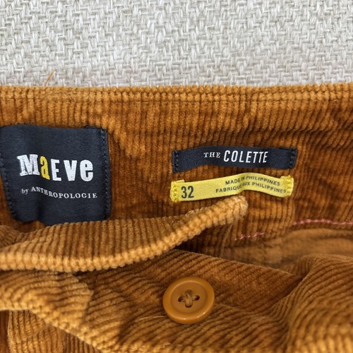 Anthropologie Maeve The Colette Pants Women’s 32 Cropped Retro Wide Leg Corduroy - Picture 3 of 7