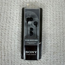 Sony MDR EX10LP In Ear Rockn Buds Stereo Headphones Black BRAND NEW SEALED