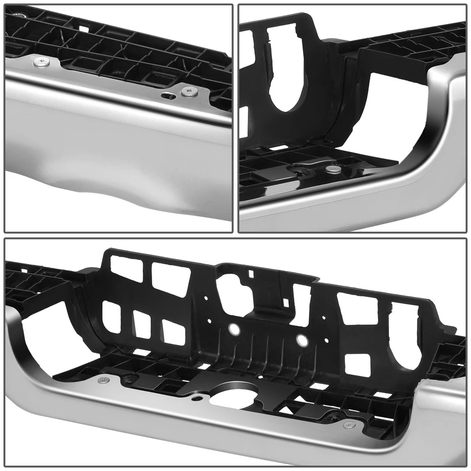 Chrome Rear Bumper Facebar w/o Sensor Hole w/ Dual Exhaust for Ram 1500 19-24 - Image 4 of 4
