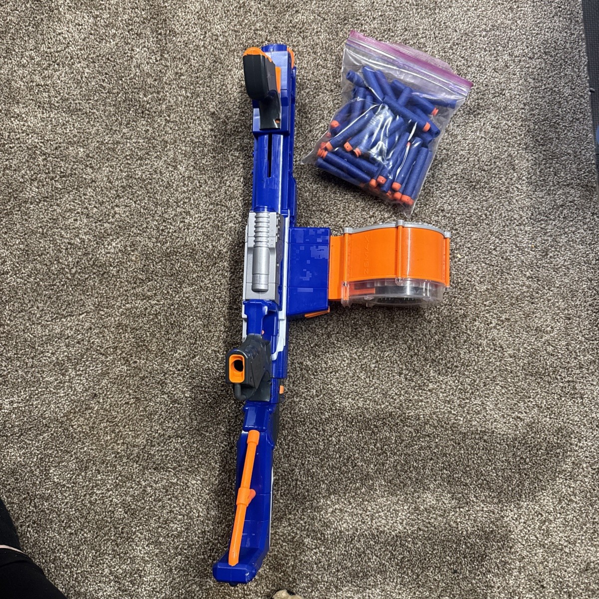NERF 98697F01 Rampage N-Strike Elite Toy with Drum Mag and Stock