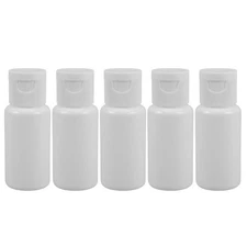5 Pcs 20 Ml Flip Cap Plastic Bottles Refillable Leakproof For Travel Cosmetics