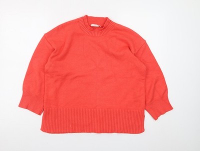 Kaffe Damen Pullover Pulli rot Stehkragen Baumwolle Größe S
