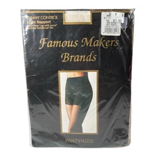 Famous Makers Brands 90s Vintage Off White Pantyhose Sz Med/Tall