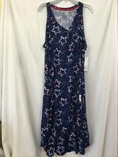 New Women's Secret Treasures Tank Chemise Star Print Blue Many sizes