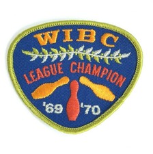 Vintage WIBC Women's Bowling League Champion 1969-1970 Embroidered Patch