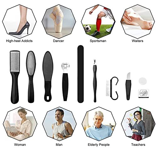 10-In-1 Stainless Steel Foot File Kit Callus Remover Tools Pedicure Kit - Picture 2 of 6