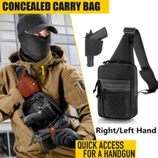 Tactical Pistol Shoulder Chest Holster Crossbody Range Gun Bag Concealed Carry