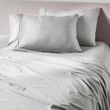 Cooling Brushed Silver Sheet Set - 1500TC Softness for Hot Sleepers - Queen Size