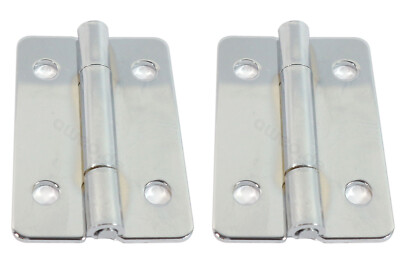 2 Penn Elcom Scharniere verchromt 27 x 40 mm Scharnier Stück Silber Chrom Hinge