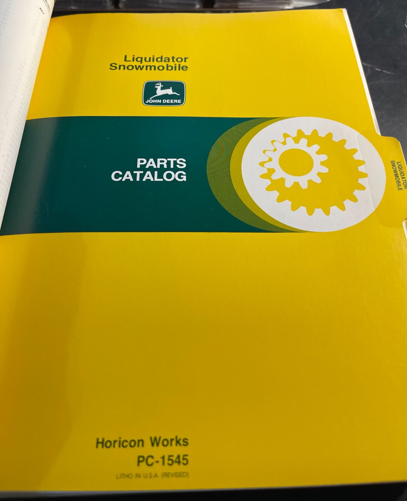 HUGE JOHN DEERE SNOWMOBILE PARTS MANUAL BINDER LIQUIDATOR 295/S 16