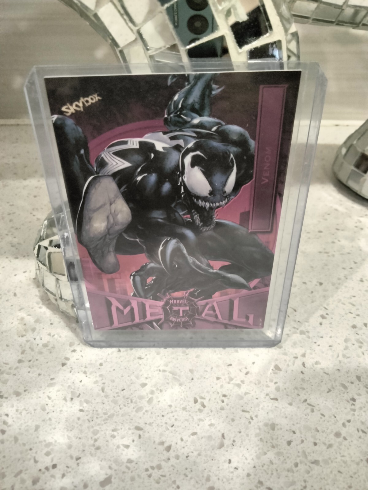 2021 Marvel Metal Universe Spider-Man Light FX Pink Parallel #93 Venom 43/75