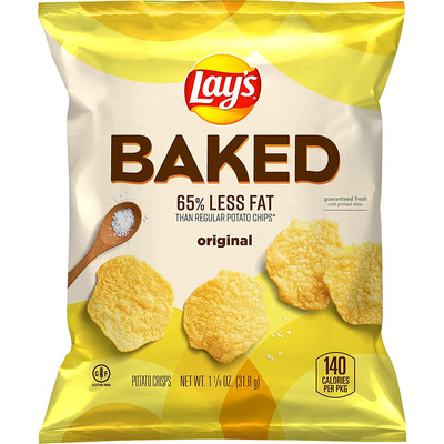 Baked, Lay'S Original Potato Crisps, 1.125 Ounce (Pack of 64)