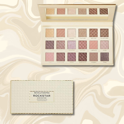 Nude Eyeshadow Palette Revolution Rockstar 18 Shade Eye Makeup Cosmetic Pink Tan