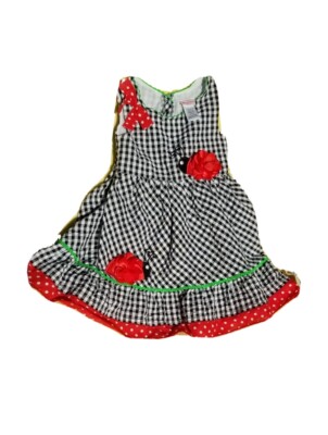 Robe Bébé Fille Youngland à Pois Et Fleurs - Multicolore, Sans Manches, En Coton, Neuf Avec étiquettes