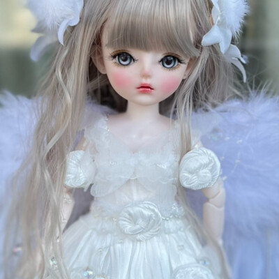 1/6 BJD Doll Toy Handpainted Makeup Finished Fashion Dress Shoes Wig Full Set