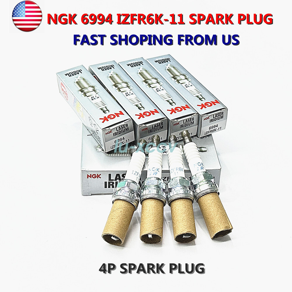 4P NGK6994 IZFR6K11 IridiumSparkPlugs for Honda Accord Civic Acura MDX RSX RL TL