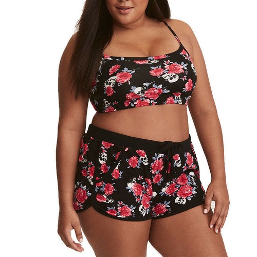 Dame Badeanzug Push Up Bikini Set High Waist Schwimmanzug Bademode Übergröße */ - Bild 28 von 33