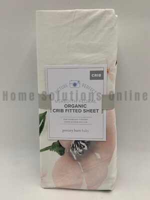 Pottery Barn Baby Meredith Floral Organic Cotton Crib Fitted Sheet