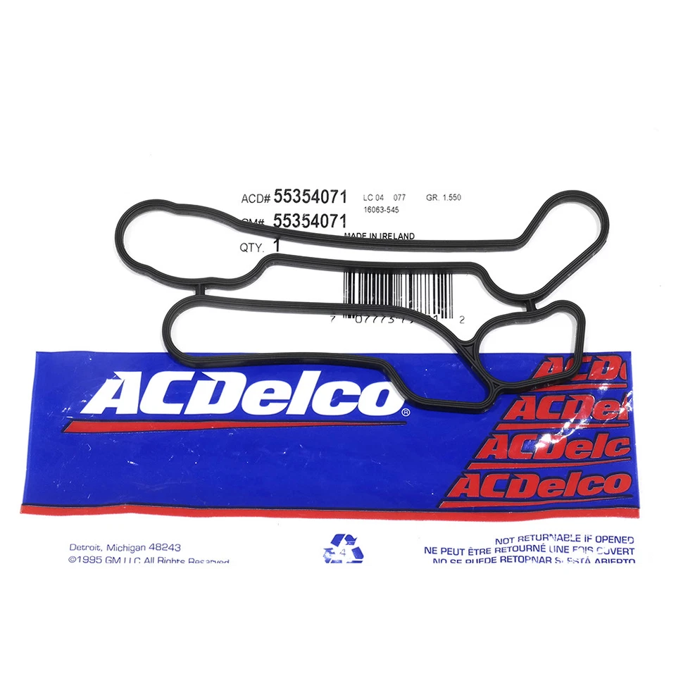 Уплотнение прокладки масляного охладителя двигателя от оригинального производителя новое 1,6 л 1,8 л 08–16 Aveo Cruze Sonic 55354071 - Изображение 2 из 4