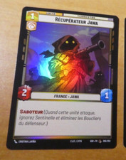 STAR WARS UNLIMITED CARD FOIL GAME TCG CARTE RECUPERATEUR JAWA 205/252 SOR.FR M