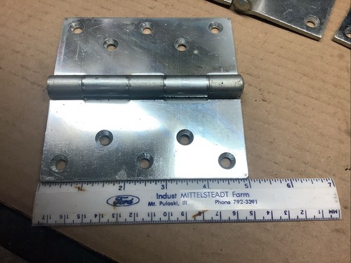 Lot of 3, Nos 5” X 5” National Butt Hinges No Screws - 第 3/4 張圖片