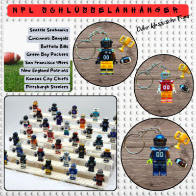 Minifigur Schlüsselanhänger oder Figur ''American Football Teams''- NFL -