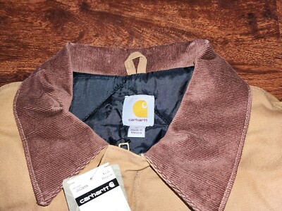 CARHARTT J002 ARTIC QUILTED LINED DUCK CANVAS WORKWEAR BROWN