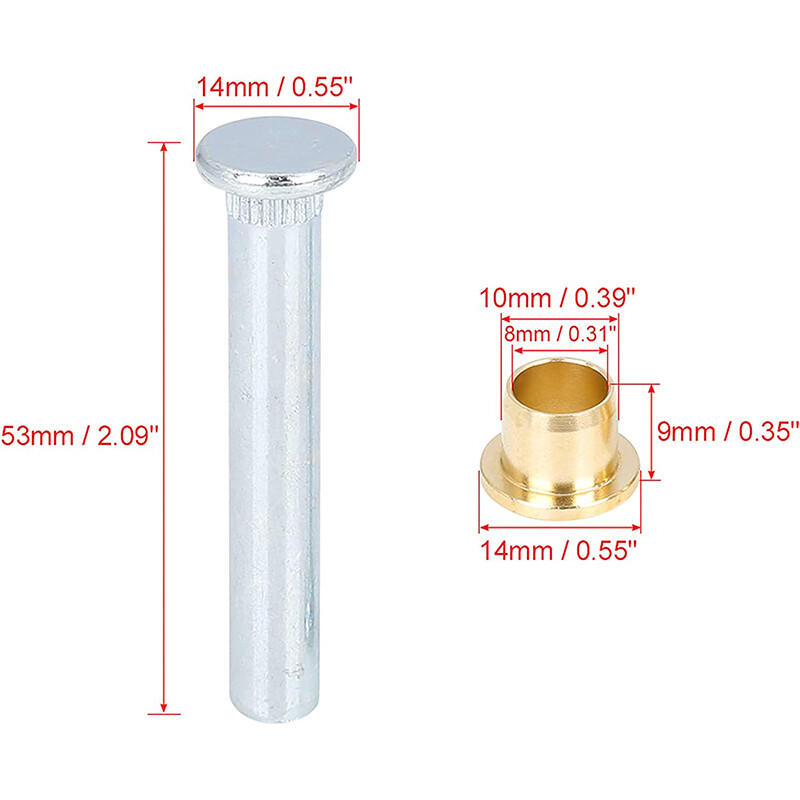 1 Set Car Door Hinge Pin Bushing 2 Doors Repair Kit for Nissan Navarra