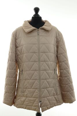Airfield Damen Steppjacke Jacke 42 Slim beige uni halblang gefüttert wie Neu