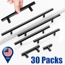 30 Packs Matte Drawer Handles Pull Metal T Bar Knob Kitchen Cabinet Hardware