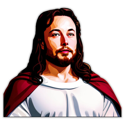Elon Musk Jesus Sticker Decal for Tesla EV Vehicle Electric Car Funny Vinyl  Cars | eBay Australia