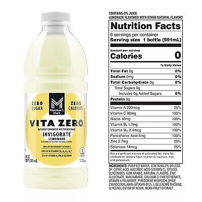 Member's Mark Vita Zero Variety Pack, 20 Fluid Ounce (Pack Member's Mark Vita Zero Variety Pack, 20 Fluid Ounce (Pack