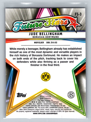 Topps Chrome UCL 21/22 Future Stars # FS-3 Jude Bellingham