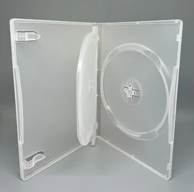 LDB 2 14MM Frosty Clear Double (2) DVD Case w/Swing Tray, With Sleeve & Clip, PSD44