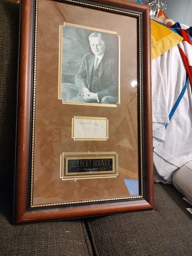 President Herbert Hoover Autograph Signed and Framed - Picture 7 of 14