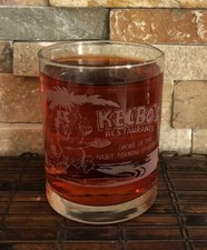 Rare KELBOS Restaurant Promotional Whiskey Gl...