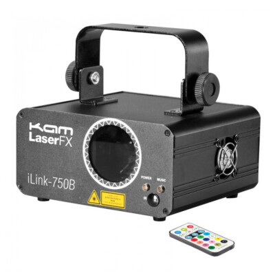 Kam iLink 750B Laserlicht 500MW blau Lichteffekt DJ Disco inkl. IR Fernbedienung