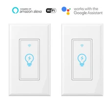 2Pack Smart WIFI Light Switch, Works with Alexa, Google Home, ETL No hub need