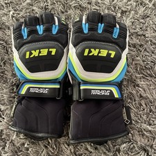 Leki World Cup Race Coach Flex Gortex Cyan Gloves Size 6