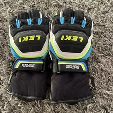 Leki World Cup Race Coach Flex Gortex Cyan Gloves Size 6