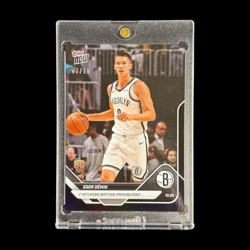 Egor Demin 2025-26 Topps Now NBA #12 Nets Debut BLACK Foil Parallel /10 ...