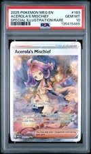 2025 POKEMON MEG EN-MEGA EVOLUTION #183 ACEROLA'S MISCHIEF PSA 10