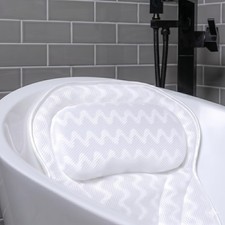 Bathtub Pillow with Neck and Back Support Soft 3D Mesh Bath Cushion