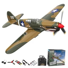 RC Plane, 4 Channel Remote Control Airplane Fighter P40 with Aileron, Bronze2