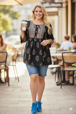 Indian Designer Boho Embroidered Tops  Tunics For Womens/Girls