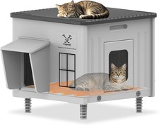 Indestructible Heated Cat House for Outdoor Cats in Winter  100% Waterproof & We
