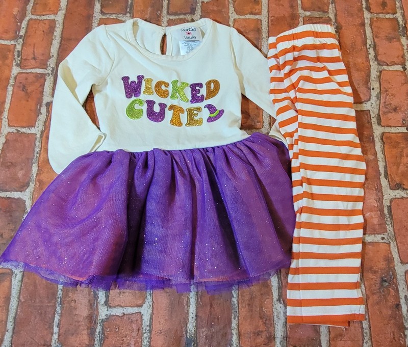 Counting Daisies Girls Wicked Cute Halloween Tutu Set Sz 18 months nwot new